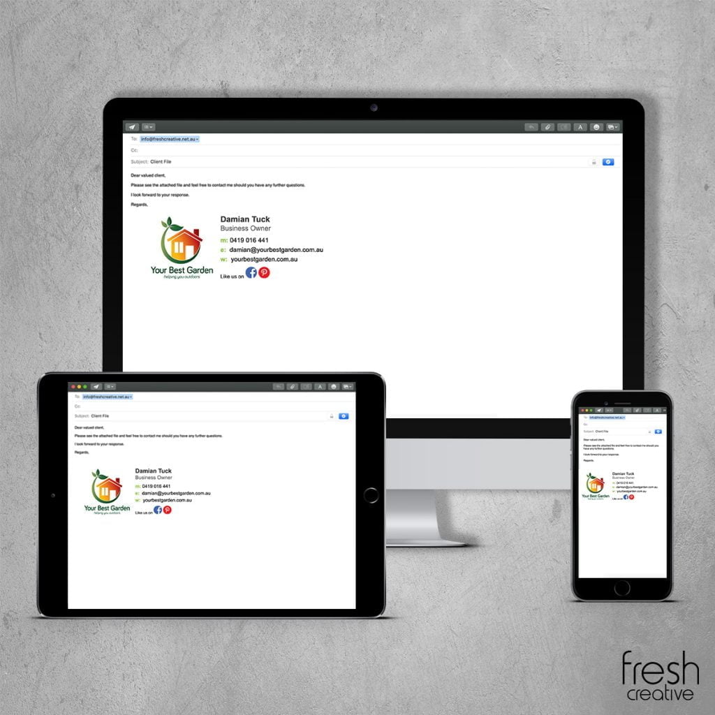 Your Best Garden Custom Email Signature Design Canberra