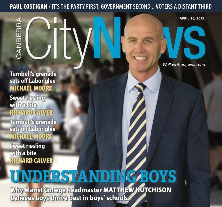 City News Cover Article About Boys’ Education For Marist College Canberra