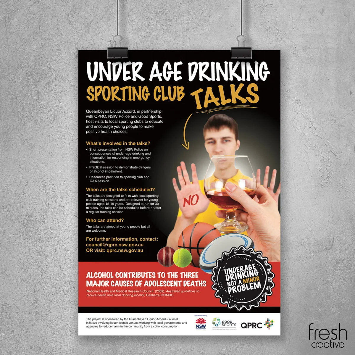QPRC and NSW Government Drinking Poster