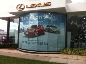 Custom made Lexus Window Wrap Canberra