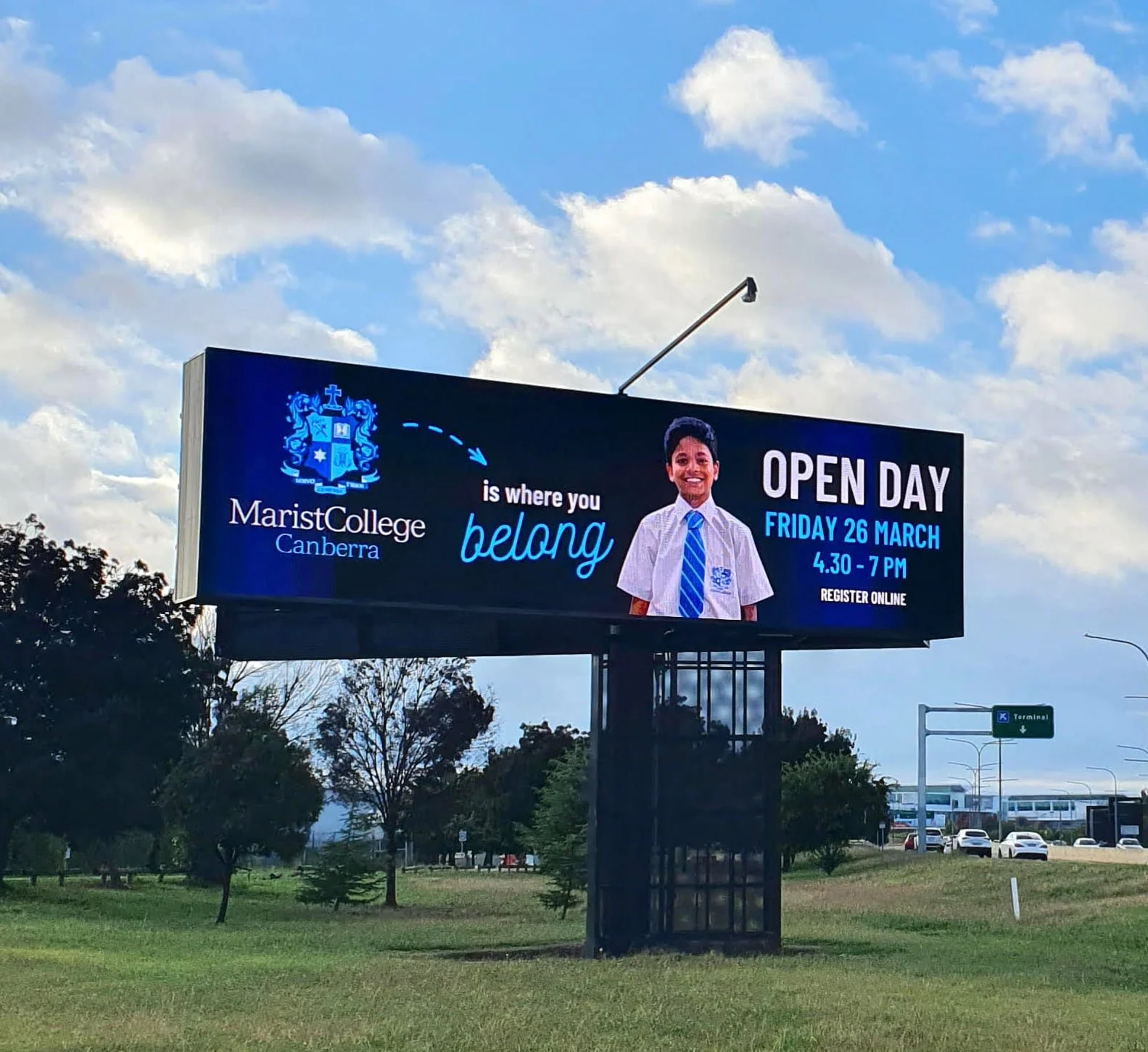 Marist College Canberra Digital Billboard
