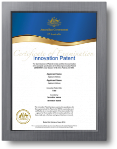 Innovation Patent Certificate