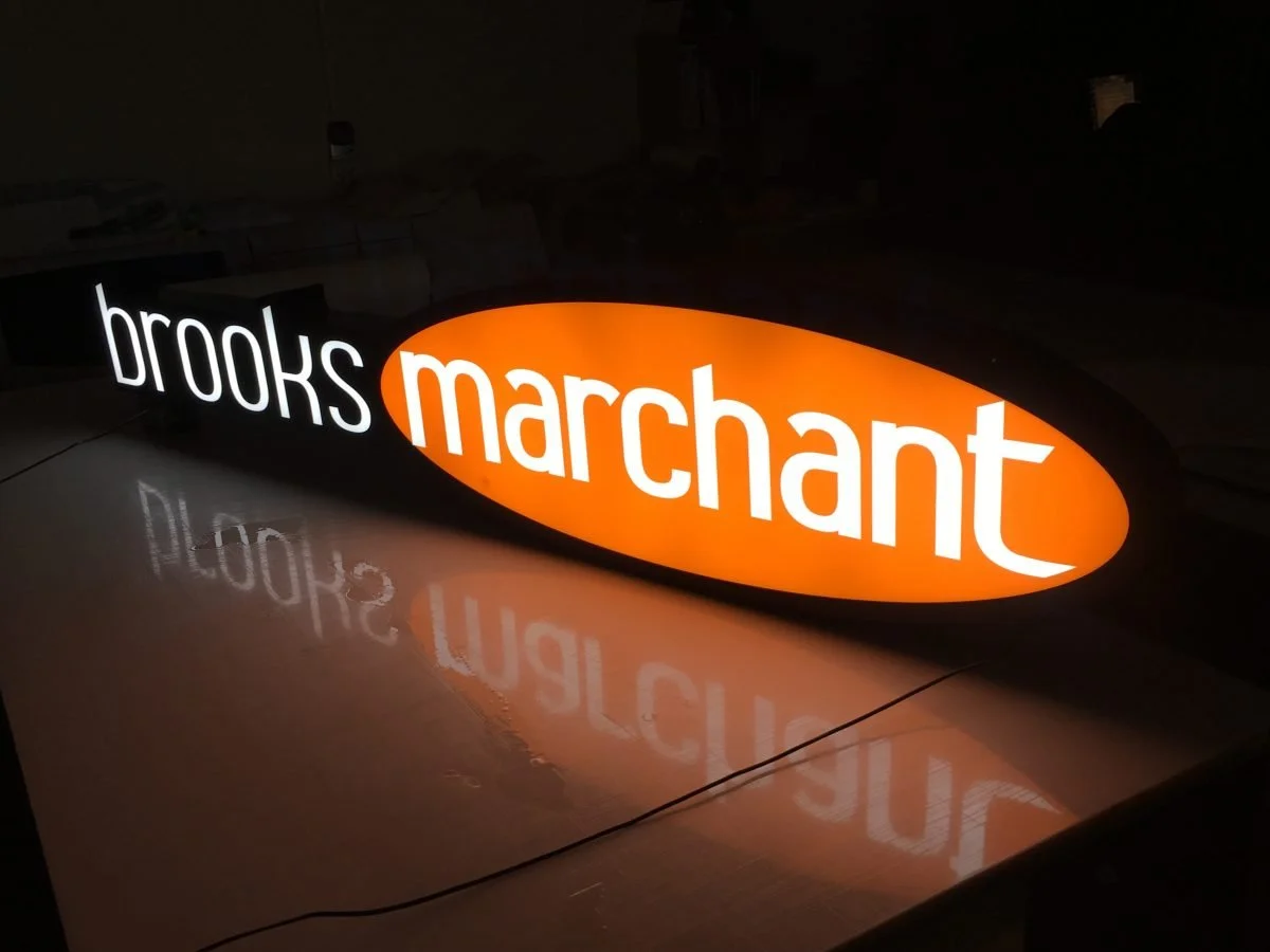 Custom 3D Illuminated Sign for Brooks Marchant