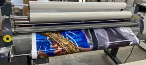 Marist College Canberra Bus signage being printed