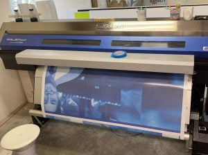 Marist College Canberra Bus signage being printed