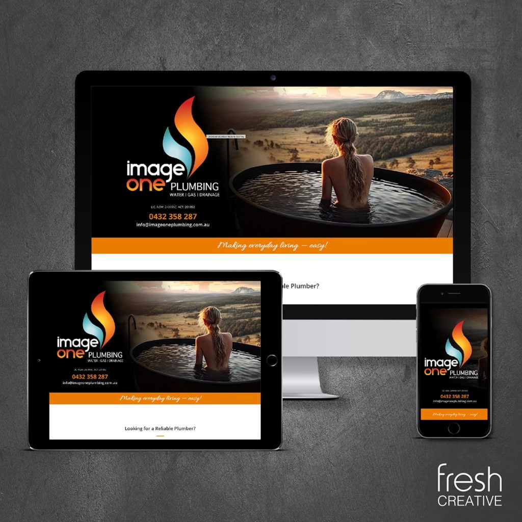 Image One Plumbing Website Design Canberra